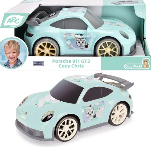 Dickie Toys Porsche Cozy Chris Auto - Robustes Spielzeugauto aus Kunststoff für Kinder ab 12 Monaten. Mit Freilauf für stundenlangen Spielspaß und Förderung der motorischen Fähigkeiten.