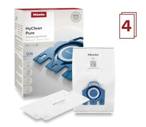 MIELE 12498250 GN XXL HyClean Pure Staubsaugerbeutel - Staubsaugerbeutel für Miele Staubsauger mit 99.99 % Filtrationsleistung, ideal für Allergiker. Lange Lebensdauer und einfacher Beutelwechsel dank automatischem Verschluss.