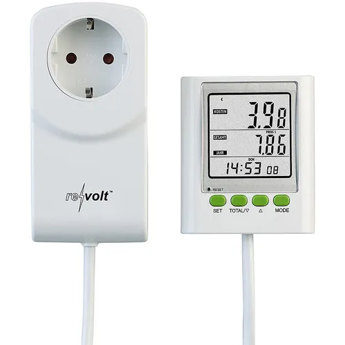 revolt Digitaler Energiekosten-Messer & Strom-Zähler, 2 Tarife, CO2-Anzeige