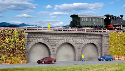 Kibri 37670 N/Z Gemauerter Bahndamm, eingleisig, Bausatz, Neu, OVP