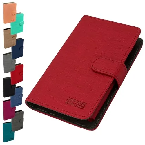 GC German Couture smart Etui Tasche kompatibel mit IQOS VEEV one und Vuse ePod 2 E-Zigarette, Liquid-pods, Caps, Kreditkarte, Ladestick u. leere Pod Zubehör, Rot