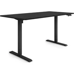 ESMART ETX-121BB Elektrischer Schreibtisch 160 x 80 cm (Schwarz) - Höhenverstellbarer Schreibtisch für ergonomisches Arbeiten, ideal für Home Office oder Büro mit einer großzügigen Arbeitsfläche von 160 x 80 cm.