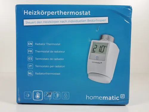 Homematic IP Smart Home Heizkörperthermostat, digitaler Thermostat Heizung, Heizungsthermostat, Steuerung per App, Alexa & Google Assistant, einfache Installation, Energie sparen, 140280A1