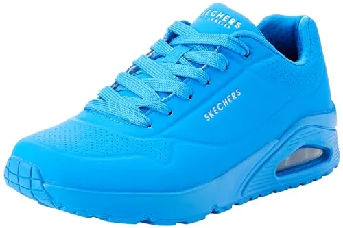 Skechers Herren UNO Stand on Air Sneaker – Blaues Durabuck Mesh Dark, 47.5 EU - Herren-Sneaker mit modisch-klassischem Design, optimaler Luftpolsterung für höchsten Komfort und flexible Traktionslaufsohle für sicheren Halt.