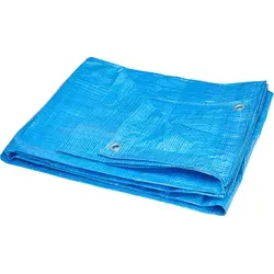 Garronda Abdeckplane wasserdicht, mit Ösen – 4x5 m 60 g/m2– leichte Gewebeplane – flexibel, abwaschbar – PP Tarpaulin – für Garten & S... - Blau