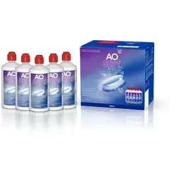 AOSept PLUS 5x 360ml - Alcon Kontaktlinsenpflegemittel - Effektive Reinigung und Desinfektion für Kontaktlinsen, 6 Monate Haltbarkeit und ideal für empfindliche Augen.