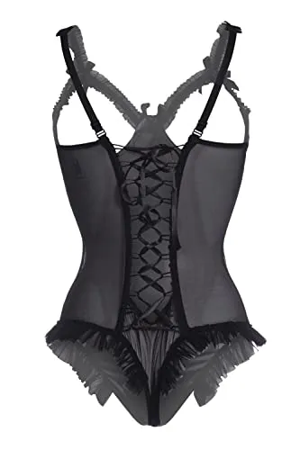 Wetlook Bodysuit Mistique - Erotische Bodys mit offenen Cups für einen verführerischen Look und aufregende Nächte.