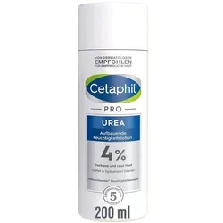 Cetaphil PRO Urea 4% Aufbauende Feuchtigkeitslotion - Arzneimittel zur intensiven Pflege trockener Haut, angereichert mit 4% Urea für langanhaltende Feuchtigkeitsversorgung und gestärkte Hautbarriere.
