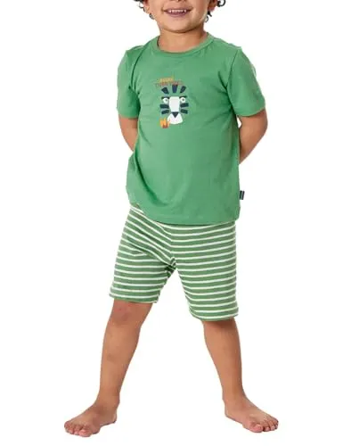 Schiesser Jungen Schlafanzug Set - Bequemer Pyjama aus 100% Bio Baumwolle - Bequemer Schlafanzug für Jungen aus 100% Bio Baumwolle, ideal für warmen Nächte. Erhältlich in den Größen 92 bis 140 – für angenehme Träume und entspannte Nächte! Perfekt für Kinder.