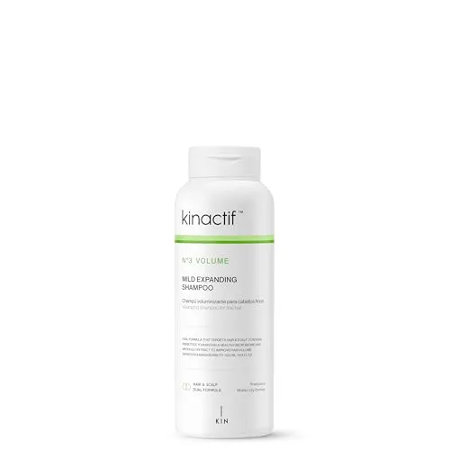 Kin Cosmetics Kinactif Volume Mild Expanding Shampoo 300 ml - Volumen Shampoo für feines Haar, sanfte Reinigung und Pflege für mehr Fülle und Glanz.