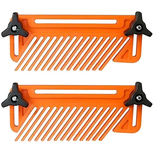 Federkamm Druckkamm Tischsägen Doppel Featherboard Set, 1 Paar Einstellbar Druckkamm, Holzbearbeitung Sicherheit Federbrett, Frästisch-Tischzubehör für Graviermaschinen