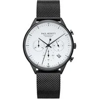 Paul Hewitt Herrenuhr Chrono PH-W-0300 Edelstahl - Elegante Herrenuhr Chrono PH-W-0300 von Paul Hewitt. Hergestellt aus recyceltem Edelstahl, vereint sie Stil und Nachhaltigkeit. Ideal für den täglichen Gebrauch und besondere Anlässe.