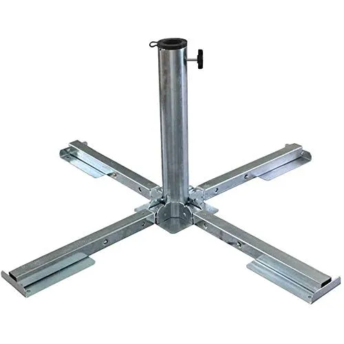 Siena Garden Schirmständer klappbar verzinkt - für Betonplatten 40x40 und 50x50 cm, platzsparend und ideal für den Garten oder Balkon