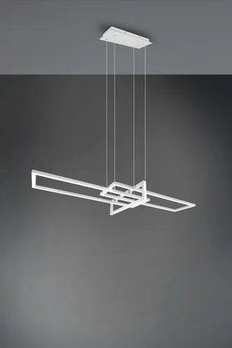 Trio Leuchten LED Pendelleuchte Salinas 320310331, dimmbar und energieeffizient - Moderne LED Pendelleuchte Salinas in Weiß matt mit Switch Dimmer. Ideal für stimmungsvolle Beleuchtung in jedem Raum. 34 Watt LED, 4400 Lumen, einstellbare Höhe bis 150cm.