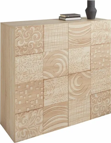 Home affaire Highboard Miro, Breite 121 cm mit dekorativem Siebdruck