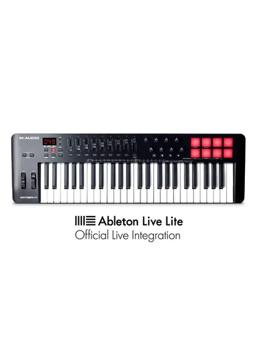 M-Audio Oxygen 49 (MKV) – 49-Tasten MIDI Keyboard Controller - MIDI Masterkeyboard mit 49 anschlagsdynamischen Tasten, ideal für virtuelle Instrumente. Inklusive NKS Integration und exklusivem Software-Paket für kreative Musikproduktion.
