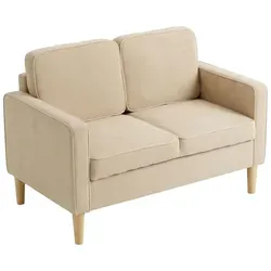 Homcom 2-Sitzer Sofa Beige mit Stauraum - Dieses elegante Homcom Sofa vereint Stil und Funktionalität. Mit einem praktischen Stauraum für Decken und Kissen unter dem Sitz ist es ideal für kleine Räume. Der robuste Holzrahmen sorgt für Stabilität und Langlebigkeit.