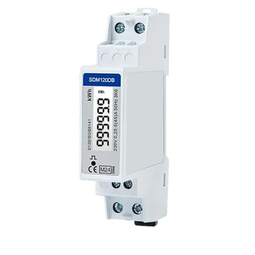 SDM120 Digitaler Wechselstromzähler - Steckdosen & Zubehör – Präziser 1-Phasen Stromzähler mit LCD für bis zu 45A, ideal zur Echtzeitüberwachung des Energieverbrauchs und zur Senkung der Kosten.