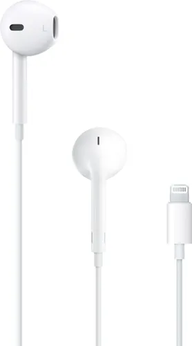 APPLE EarPods mit Lightning Connector für iPhone 7/8/X/11 - Weiß - Hochwertige EarPods mit Lightning-Anschluss, die perfekt im Ohr sitzen und klaren Sound bieten. Ideal für Musik, Anrufe und einfache Steuerung dank integrierter Fernbedienung. Kompatibel mit allen Lightning-Geräten.