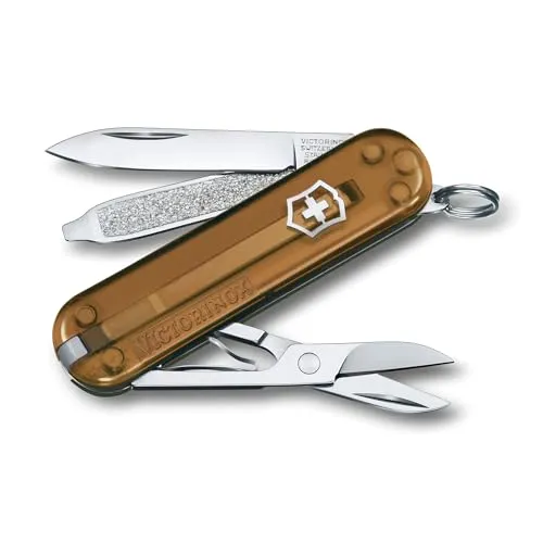 Victorinox Classic SD 7 Funktionen Taschenmesser Chocolate Fudge - Kompaktes Schweizer Taschenmesser mit 7 Funktionen, ideal für Alltagsaufgaben. In der eleganten Farbe Chocolate Fudge vereint es Stil und Funktionalität.