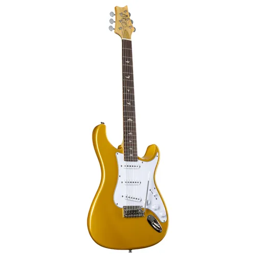 PRS SE John Mayer Silver Sky RW Gold Spark E-Gitarre - Exklusive E-Gitarre im Gold Sparkle Finish! Limitierte Edition mit ergonomischem Korpus, 22 Bünden und PRS 635JM Single Coils. Ideal für komfortables Spiel und vielseitige Klänge.