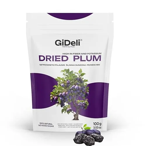 GiDeli Getrocknete Pflaumen 100 g ohne stein Ungesüßt aus Chile