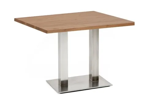 Niehoff Bistro Säulentisch 120cm x 80cm - Eleganter Bistro-Tisch in Beton-Optik, ideal für gemütliche Essbereiche und kleine Räume.