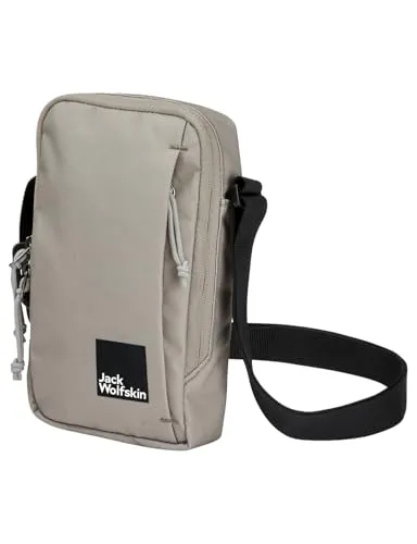 Jack Wolfskin Umhängetasche Konya Bag Stone - Handtaschen – Robuste Ein-Liter-Umhängetasche aus recyceltem ARMATECH PLUS 600D-Gewebe, ideal für den täglichen Gebrauch mit verstellbarem Schultergurt und praktischem Reißverschlussfach.