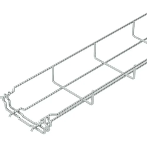 OBO Bettermann GRM 35/100 Gitterrinne - 3000mm galvanisch verzinkt - Kabelrinnen & U-Profile, ideal für die sichere Kabelführung mit integriertem Verbinder und robustem Stahl für langlebige Anwendungen.