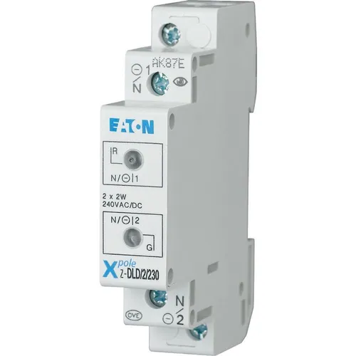 Eaton Doppelleuchte Z-DLD/WH230 Reiheneinbau 108898 - Helle Doppelleuchte für Reiheneinbau, ideal für eine effiziente Beleuchtung. Mit LED-Fassungen und robustem Design für zuverlässige Nutzung in verschiedenen Umgebungen.