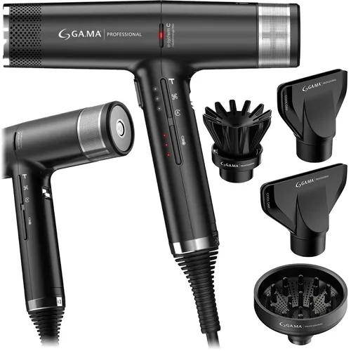 Ga.Ma IQ Perfetto Dryer 3.0 Black - Haartrockner mit Venturi-Effekt für extra Luftstrom ohne Mehrverbrauch, sehr leise (78 dB) und ultraleicht (294 g) – ideal für schnelles und schonendes Trocknen.