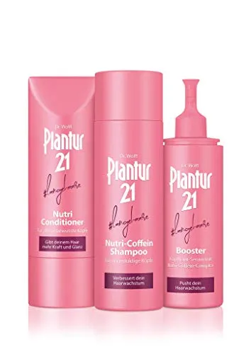 Plantur 21#langehaare Set - Shampoo & Conditioner Set für langes Haarwachstum, mit Coffein und Mikronährstoffen für kräftiges, gesundes Haar ohne Silikone.