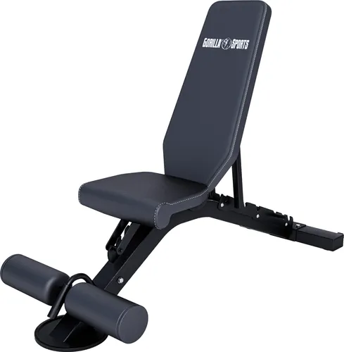GORILLA SPORTS® Hantelbank - Verstellbar und Belastbar bis 400 kg - Multifunktions-Hantelbänke für Krafttraining, ideal für effektives Ganzkörpertraining mit 8-fach verstellbarer Rückenlehne und 3-fach Sitz, perfekt für Ihr Heim-Fitnessstudio.