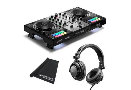 HERCULES DJ Controller Inpulse 500 Silver - Professioneller 2-Deck USB DJ Controller mit großen Jog-Wheels und RGB-Pads. Inklusive DJUCED Software und Transporttasche für DJs, die ihre Skills verbessern wollen.
