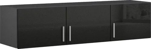 Schrankaufsatz RAUCH "Celle" – graumetallic, hochglanz - Zubehör für Möbel: Hochwertiger Schrankaufsatz aus Holzwerkstoff, Made in Germany, ideal zur Platzoptimierung und individuellen Gestaltung Ihres Wohnraums.