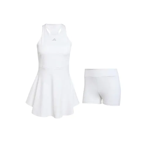 ADIDAS Damen Kleid TENNIS CLIMACOOL Y - Stylisches Tennis-Kleid von ADIDAS mit innovativer Climacool-Technologie für besten Tragekomfort. Die schmalen Armausschnitte und das Softshell-Material bieten Bewegungsfreiheit und Halt. Inklusive Innenshorts für praktische Aufbewahrung deiner Tennisbälle.