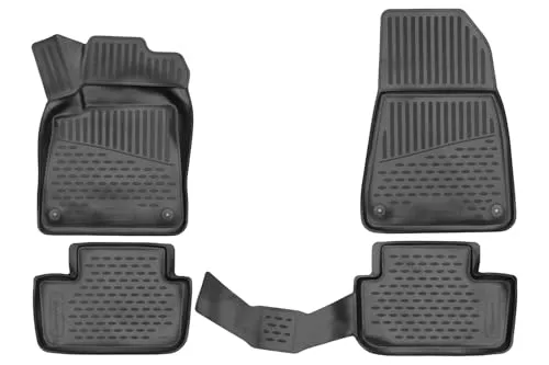 ELEMENT 3D Gummimatten Set für POLESTAR 2 (2020->) – 4-teilig - Maßgeschneiderte Gummimatten für optimalen Schutz Ihres Fahrzeugs. Wasser- und schmutzabweisend, rutschfest und langlebig. Perfekt für alle Jahreszeiten – einfach zu reinigen und geruchsneutral.