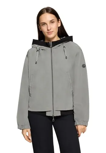Lässige Sommerjacke in Grau - Größe 38 - Stylische Sommerjacke mit lässiger Passform, ideal für den Alltag. Der praktische Zweiwege-Reißverschluss und die Paspeltaschen sorgen für Komfort und Funktionalität.