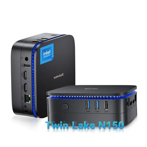 Blackview MP60 Mini PC 16GB+512GB SSD - Kompakter Mini PC mit Intel N150, Windows 11 Pro und bis zu 3,6 GHz, ideal für Büro, Gaming und Grafikdesign. Inklusive Bluetooth und Wi-Fi Adapter.