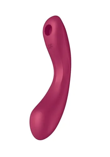 Satisfyer, Vibrator, Druckwellenvibrator, 'Curvy Trinity 1', 17,5 cm, Wasserdicht (IPX7), 2 getrennt steuerbare Funktionen, Flüster Modus, Farbe:rot