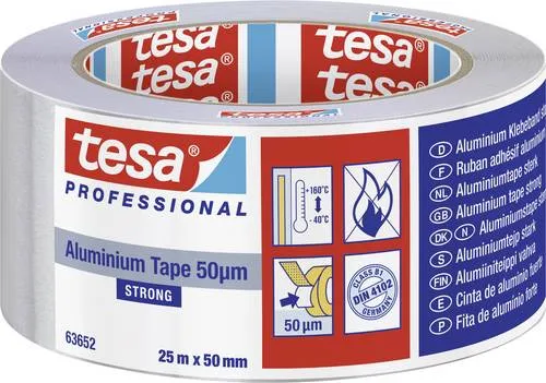 Tesa STRONG 63652-00001-00 Aluminium-Klebeband Silber (L x B) 25m x 50mm 1St.
