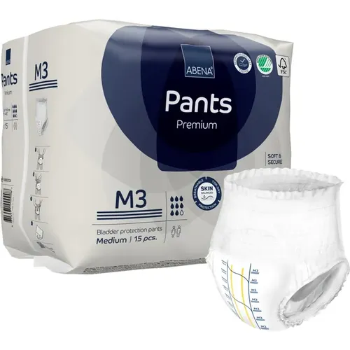 Abena Pants Premium Windelhosen - Hochwertige Windelhosen für Menschen mit mittlerer bis schwerster Inkontinenz. Hohe Elastizität und enge Passform sorgen für Sicherheit und Diskretion.