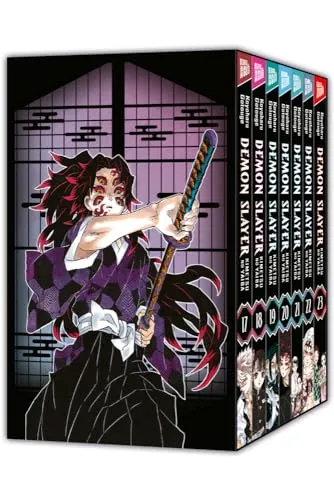 Demon Slayer - Kimetsu No Yaiba - 17-23 Mit Sammelschuber - Bücher mit 1384 Seiten im praktischen Sammelschuber, ideal für Manga-Fans und Sammler.