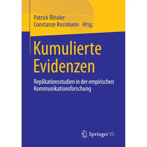 Springer Kumulierte Evidenzen (Niederländisch, Constanze Rossmann, Patrick Rössler, 2017) (55954253)