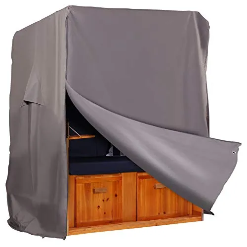 Hanse Strandkorb Schutzhülle 120cm - Abdeckhaube für Strandkörbe, winterfest aus robustem 600D Oxford-Gewebe, schützt zuverlässig vor Wetter und UV-Strahlen.