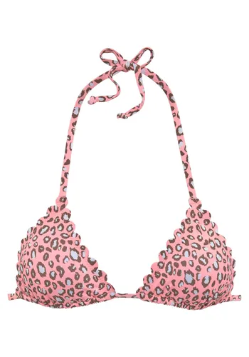LASCANA Triangel-Bikini-Top Mae - Neckholder-Bikini mit farbenfrohem Animalprint und herausnehmbaren Cups für perfekten Tragekomfort und individuellen Style am Strand.