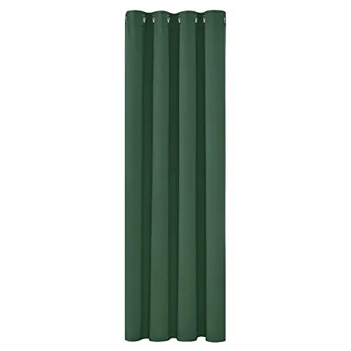 Deconovo Verdunkelungsgardinen 160x132 cm – Waldgrün mit Ösen - Elegante Verdunkelungsgardinen in Waldgrün, 160x132 cm, mit 8 Metallösen für einfache Montage. Sie bieten Sichtschutz und reduzieren Geräusche, perfekt für Schlafzimmer und Wohnzimmer.