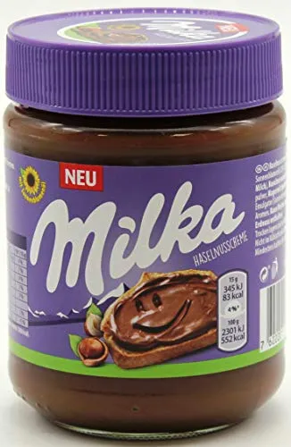 Milka Haselnusscreme 350 g - 12er Pack - Brotaufstrich für zarte Genussmomente, ideal im Vorratspack für lange Freude!