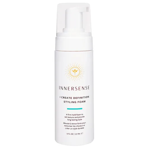 Innersense I Create Definition Styling Foam 177 ml - Schaumfestiger für starken Halt und Definition von Locken, hydratisiert mit Aloe vera und bekämpft Frizz für lebendiges, gepflegtes Haar.