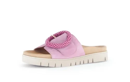 Gabor Damen Pantoletten - Best Fitting in Soft Pink, 41 EU - Bequeme Clogs für Damen mit Klettverschluss, ideal für den Alltag. Hochwertiges Lack-Obermaterial und weiche Leder-Innensohle sorgen für besten Tragekomfort.